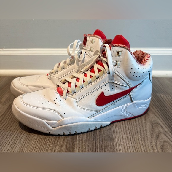 Nike Air Flight Lite Mid Scottie Pippen White University Red Mens size 12 Shoe